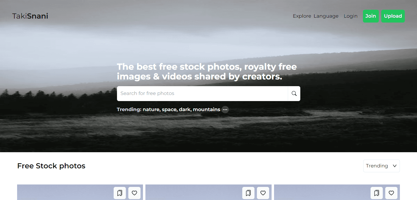 Image gallery website