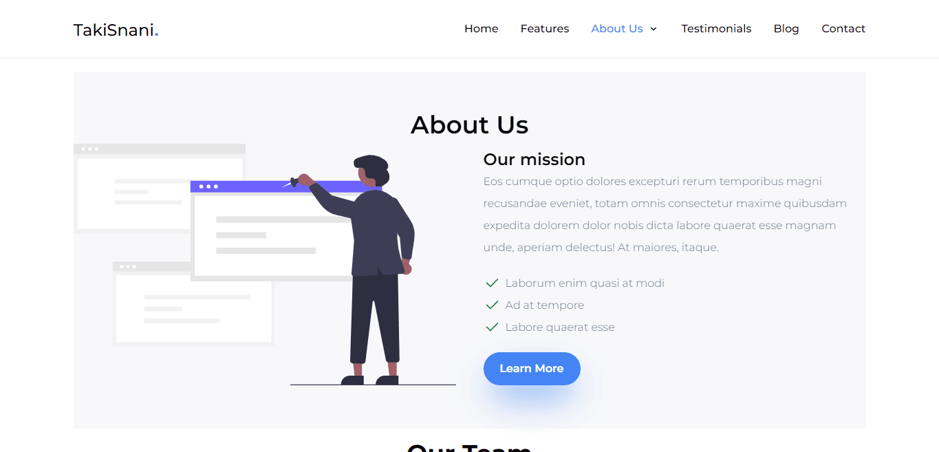 Landing page